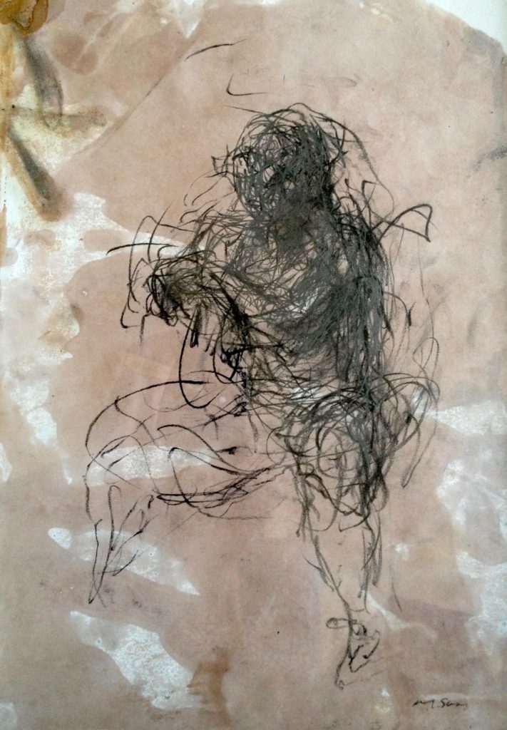 Figure 10, 1999, Mixed Media on Paper, 34 x 25cm
