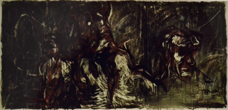 Ignorance and Dismissal, 1993, Charcoal on Paper