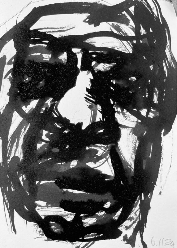UT/Faces, 2025, Ink on Paper