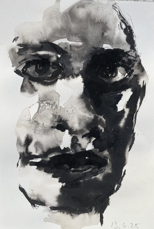 Within Contours, 2025, Ink on Paper