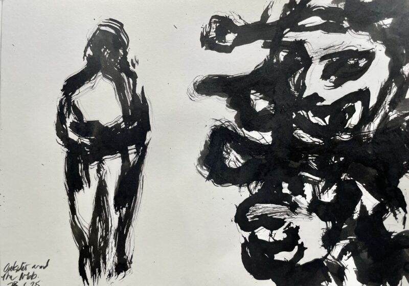 Between Us, 2025, Ink on Paper