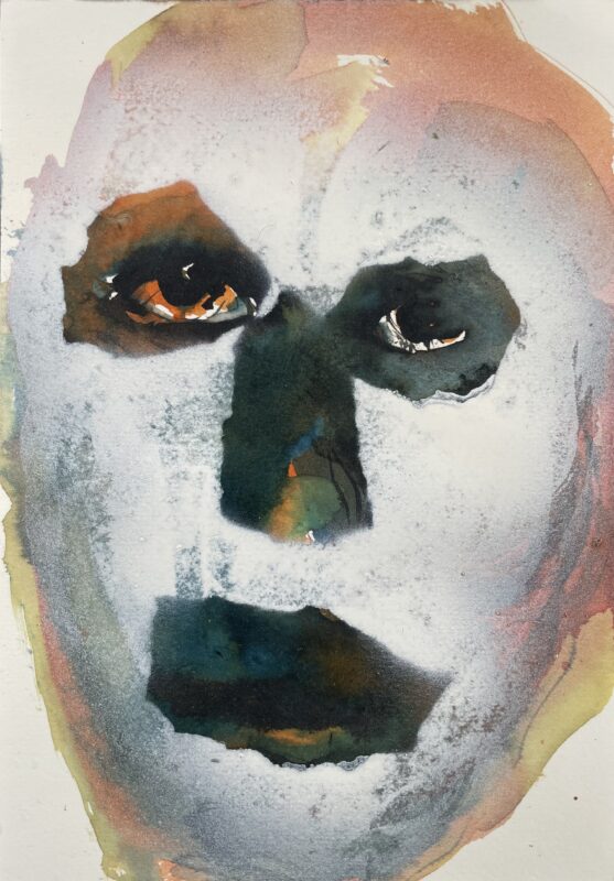 playing your game 1, 2025, mixed medium on paper